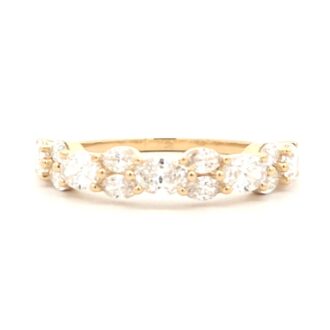 Oval Lab-Grown Diamond Band 1.38ctw in 10k Yellow Gold
