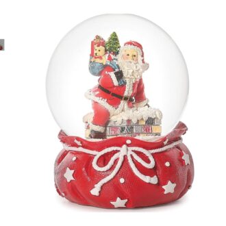 5.5" Santa in Chimney Snow Globe