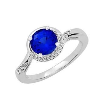 RD CHT SAPP=1.75CT/RD D=.09CTW 14KW RD HALO RING