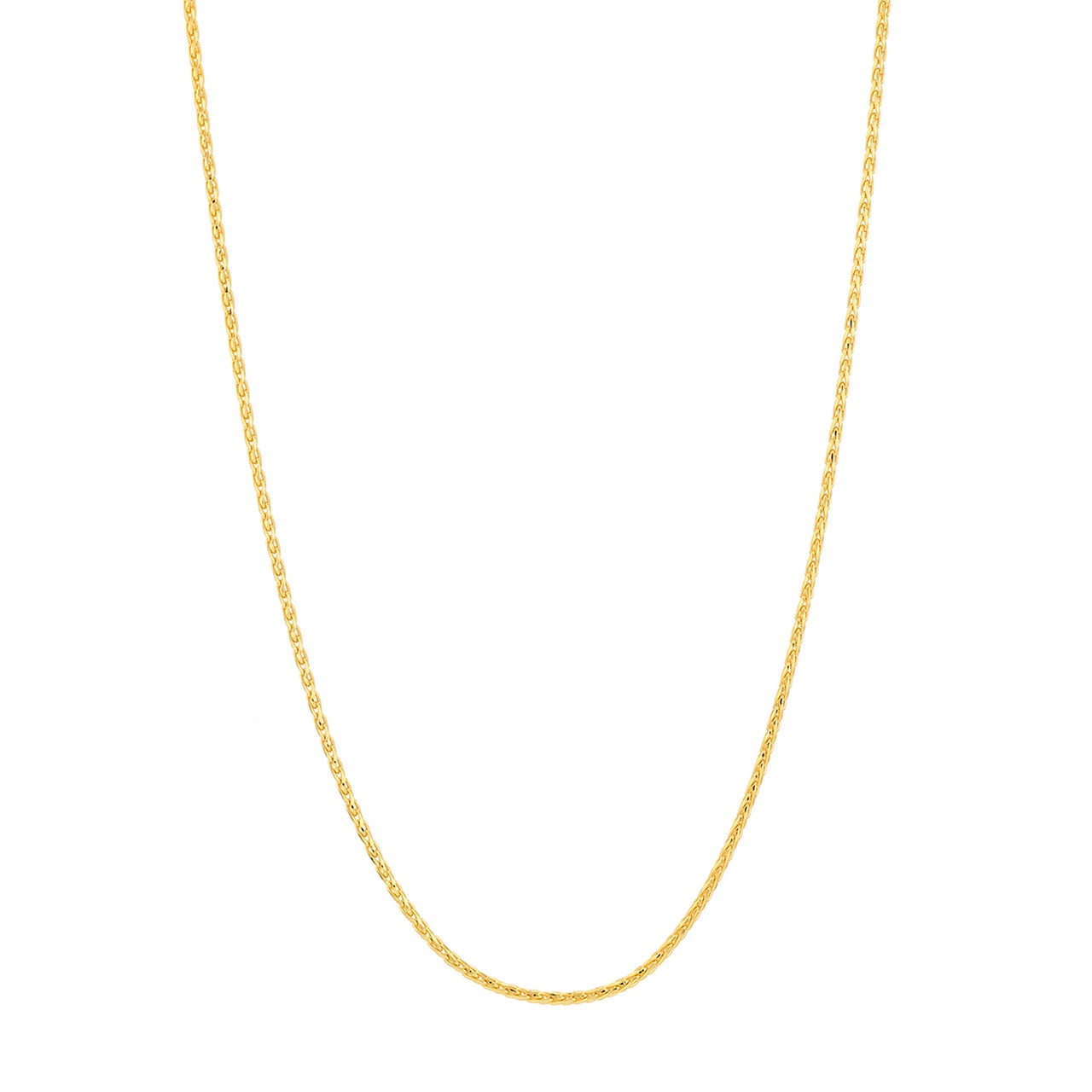 Wheat Chain 24" Length in 14k Yellow Gold
