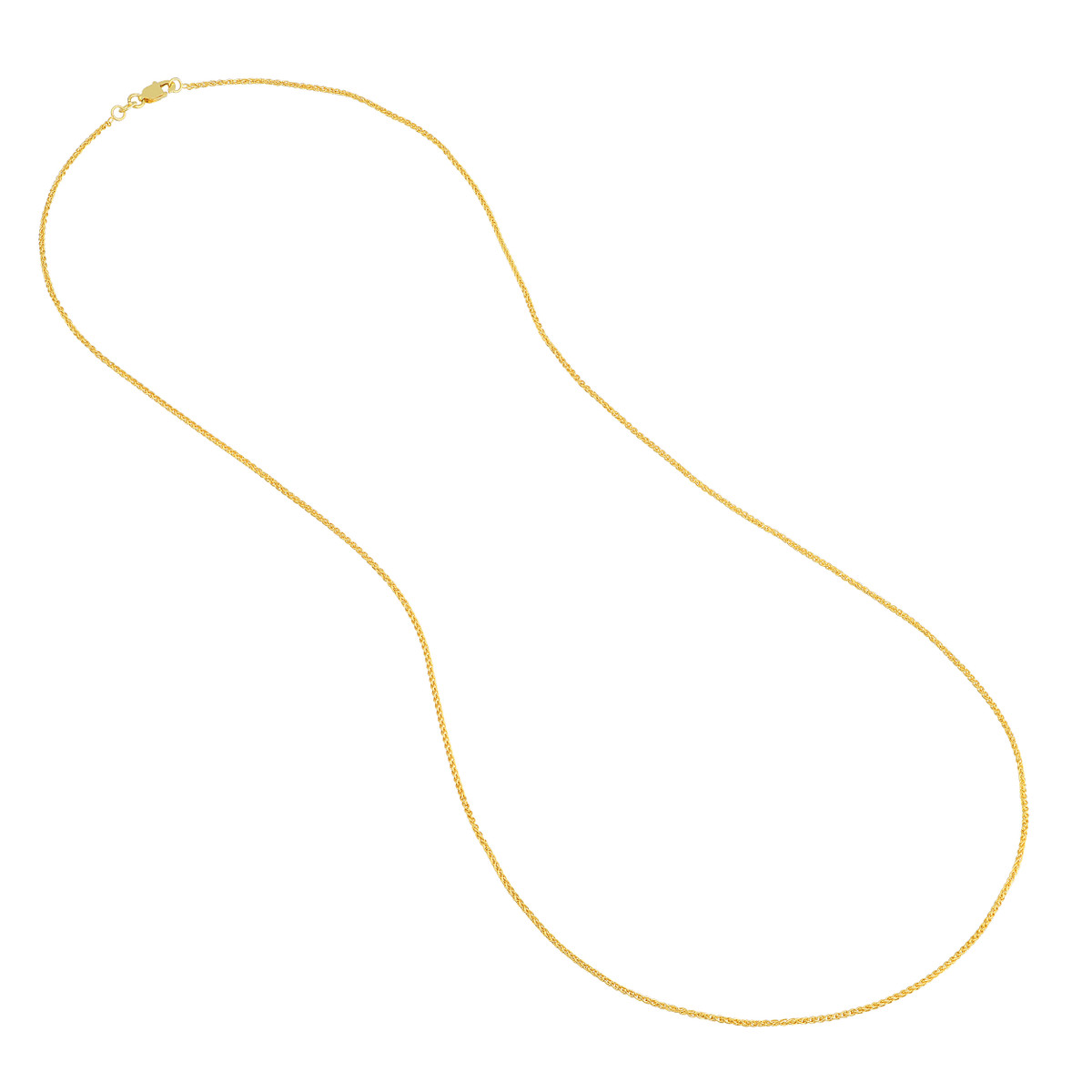 Round Wheat Chain 1.25mm in Yellow Gold Fill, 18" Length