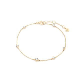 Aveline .34ctw Lab-Grown Diamond Bracelet 14k Yellow Gold 7"