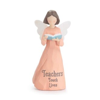 Teachers Touch Lives Resin Angel Figurine