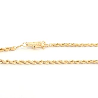 14k Yellow Gold 2mm Rope Chain, 18", 6.5g