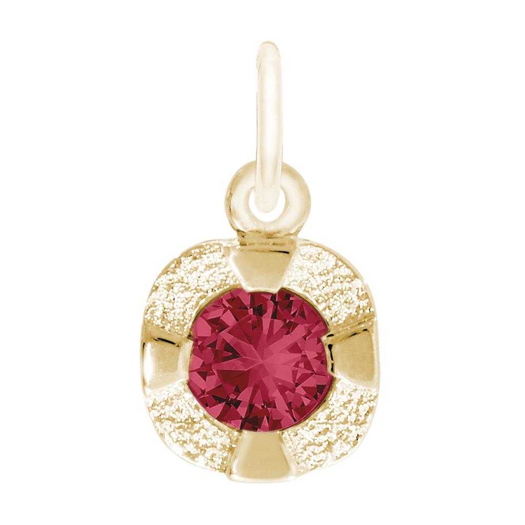 Rembrandt January Garnet Petite Charm Necklace